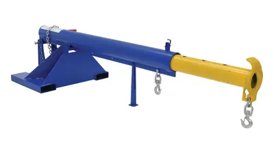 Vestil Steel Orbit Telescoping Lift Boom 30 In. Fork Pocket Center 4,000 Lb. Capacity Blue