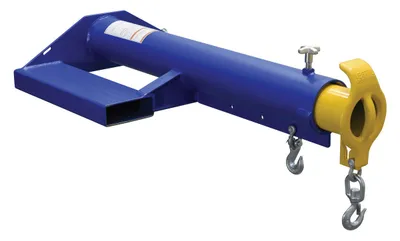 Vestil Steel Shorty Telescoping Lift Boom 24 In. Fork Pocket Center 4,000 Lb. Capacity Blue