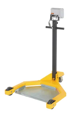 Vestil LO-DC-SCL low-profile drum caddies with bung wrench handle shown from an alternate angle