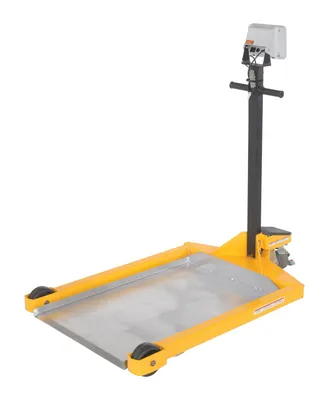 Vestil LO-PF-2436-SCL low profile portable bin scale shown from an alternate angle