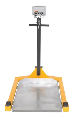Vestil LO-PF-2436-SCL low profile portable bin scale shown from an alternate angle