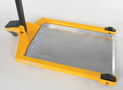 Vestil LO-PF-2436-SCL low profile portable bin scale shown from an alternate angle