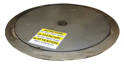 Vestil Stainless Steel Thin Spin 47-11/16 In. Diameter 4000 Lb. Capacity Silver