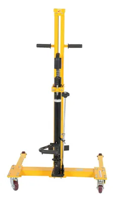 Vestil LPDT manual low profile hydraulic drum truck shown from an alternate angle