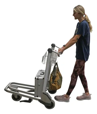 Vestil LUG-B nestable multi-use cart with brake shown from an alternate angle