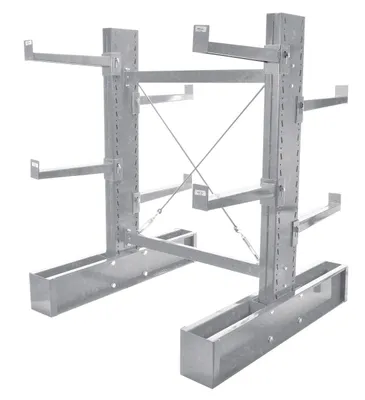 Vestil MDU-C-6-36-G-SET galvanized cantilever rack kit shown from an alternate angle