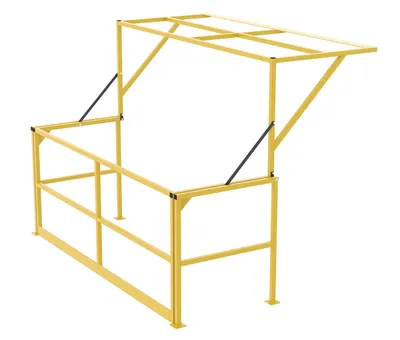 Vestil MEZZ-200-DW mezzanine safety gate shown from an alternate angle
