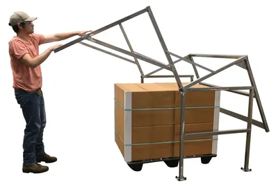 Vestil MEZZ-200-SS mezzanine safety gate shown from an alternate angle