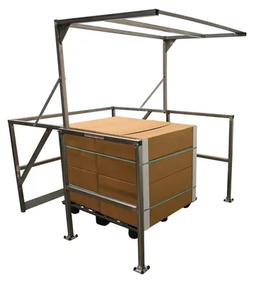 Vestil MEZZ-200-SS mezzanine safety gate shown from an alternate angle
