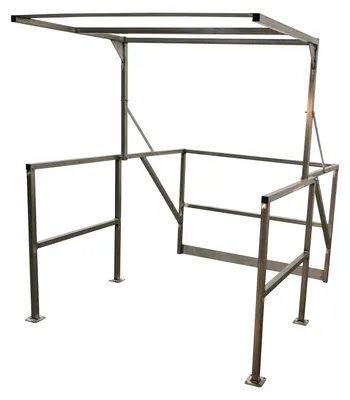 Vestil Stainless Steel Mezzanine Safety Gate 79-5/16 In. x 68-1/2 In. x 80-1/16 In. Silver