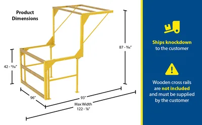 Vestil MEZZ-KD-88T-93D mezzanine safety gate feature highlights