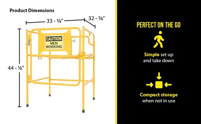 Vestil MHGR-32-SI-C-01 manhole guard rail feature highlights