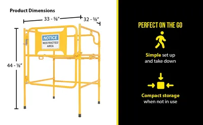 Vestil MHGR-32-SI-N-02 manhole guard rail feature highlights