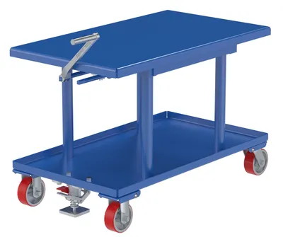 Vestil MT-2442-HP mechanical post table shown from an alternate angle