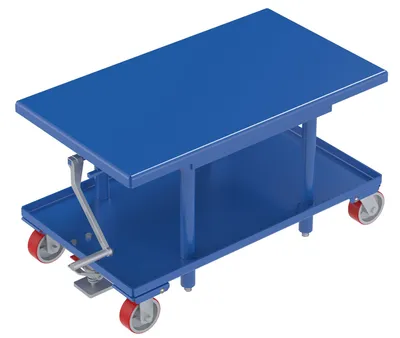 Vestil Steel Low Profile Post Table 24 In. x 42 In. 2000 Lb. Capacity Blue