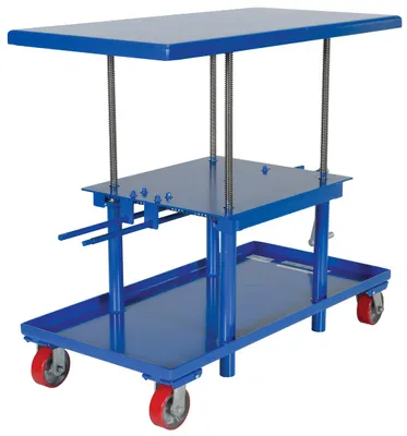 Vestil MT-2448-LP mechanical post table shown from an alternate angle