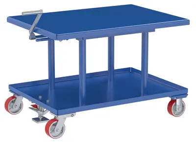 Vestil MT-3042-HP mechanical post table shown from an alternate angle