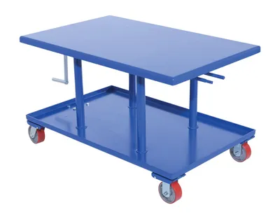 Vestil MT-3048-HP mechanical post table shown from an alternate angle