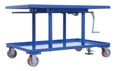 Vestil MT-3048-HP mechanical post table shown from an alternate angle