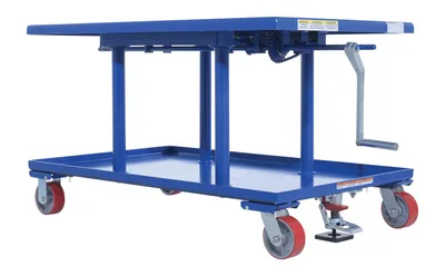 Vestil MT-3048-HP mechanical post table shown from an alternate angle