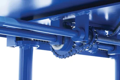 Vestil MT-3048-HP mechanical post table shown from an alternate angle