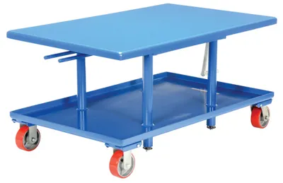 Vestil MT-3048-LP mechanical post table shown from an alternate angle