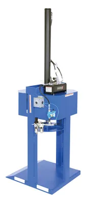 Vestil MTC-PNU-55 pneumatic trash (55 gallon drum) compactor shown from an alternate angle