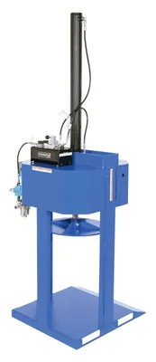 Vestil MTC-PNU-55 pneumatic trash (55 gallon drum) compactor shown from an alternate angle