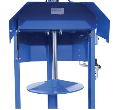 Vestil MTC-PNU-55 pneumatic trash (55 gallon drum) compactor shown from an alternate angle