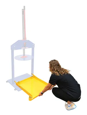 Vestil MTC-RB mechanical trash compactor shown from an alternate angle