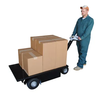 Vestil NE-CART-1 traction-drive cart shown from an alternate angle
