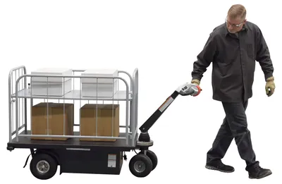 Vestil NE-CART-3 traction-drive cart shown from an alternate angle