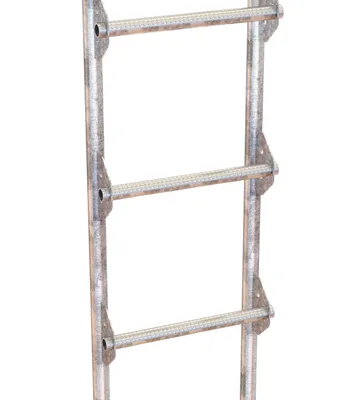 Vestil NTAL-7-HDG tank access ladder shown from an alternate angle