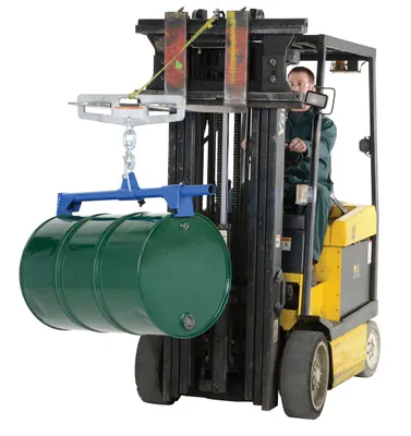 Vestil NVD-40 near vertical drum lifter shown from an alternate angle