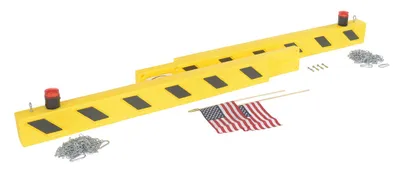 Vestil ODG-120-BL overhead door warning barrier shown from an alternate angle