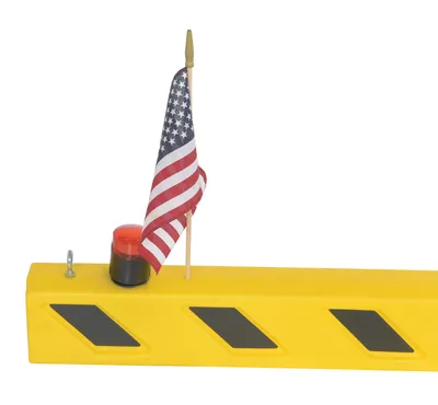Vestil ODG-120-BL overhead door warning barrier shown from an alternate angle