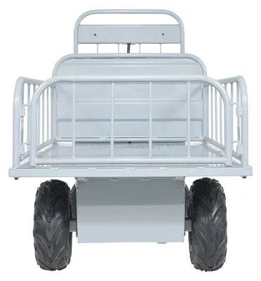 Vestil OROAD-1000 off-road traction drive powered cart shown from an alternate angle