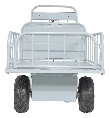 Vestil OROAD-1000-T off-road traction drive powered cart shown from an alternate angle