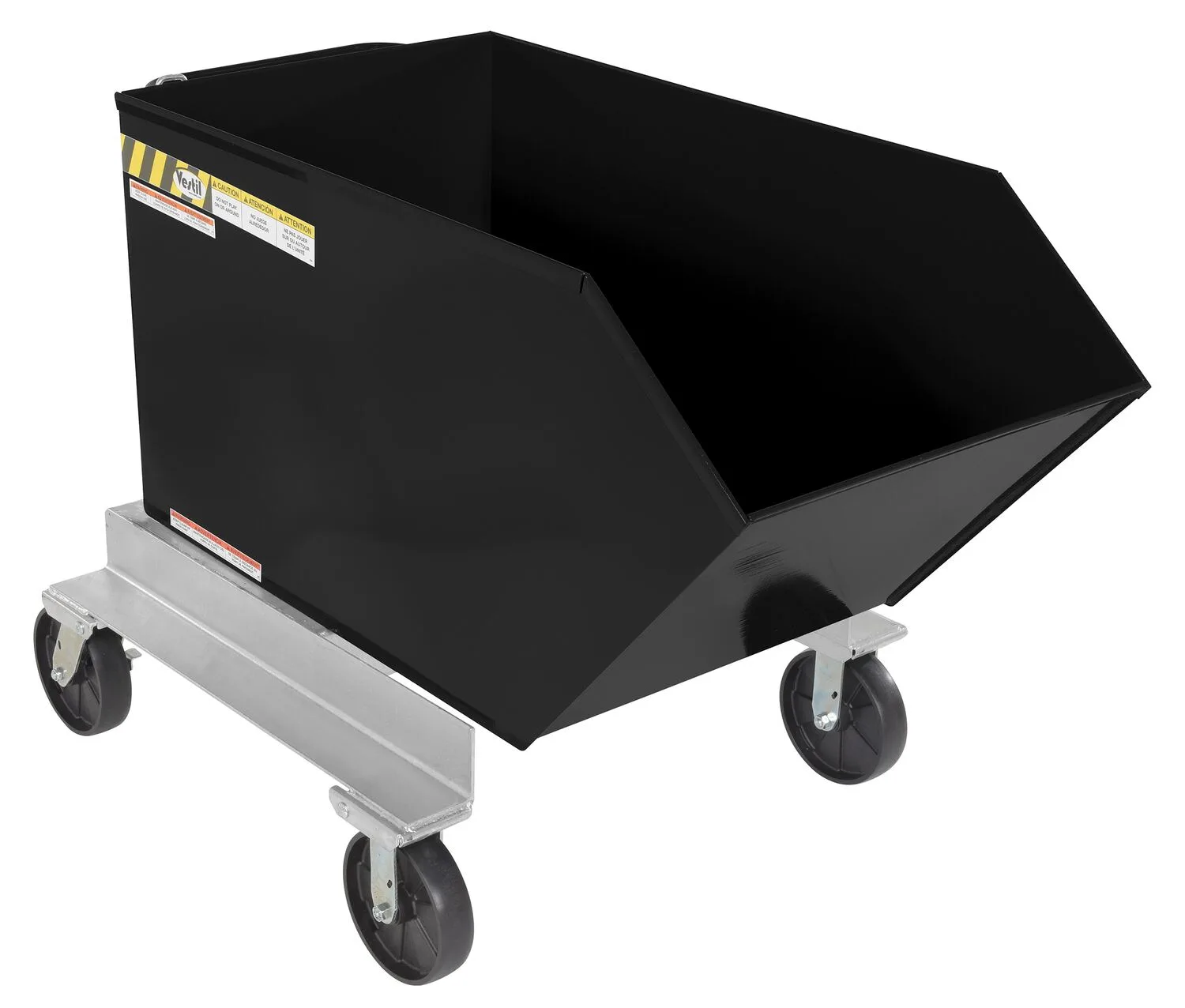 Vestil P-HOP-0.5-BK portable steel hopper
