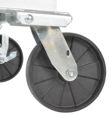Vestil P-HOP-0.5 portable steel hopper shown from an alternate angle