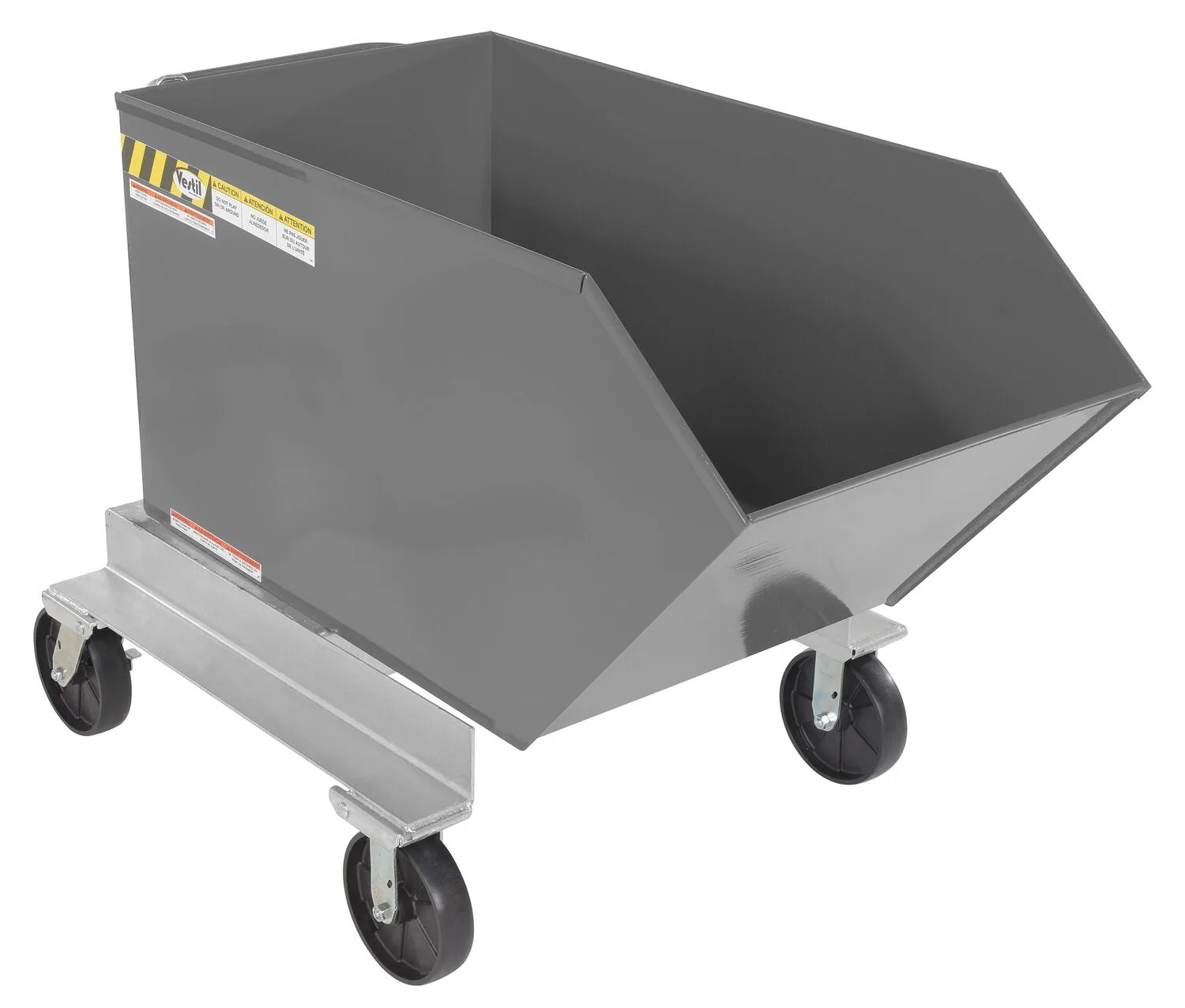 Vestil P-HOP-0.75-GYSG portable steel hopper