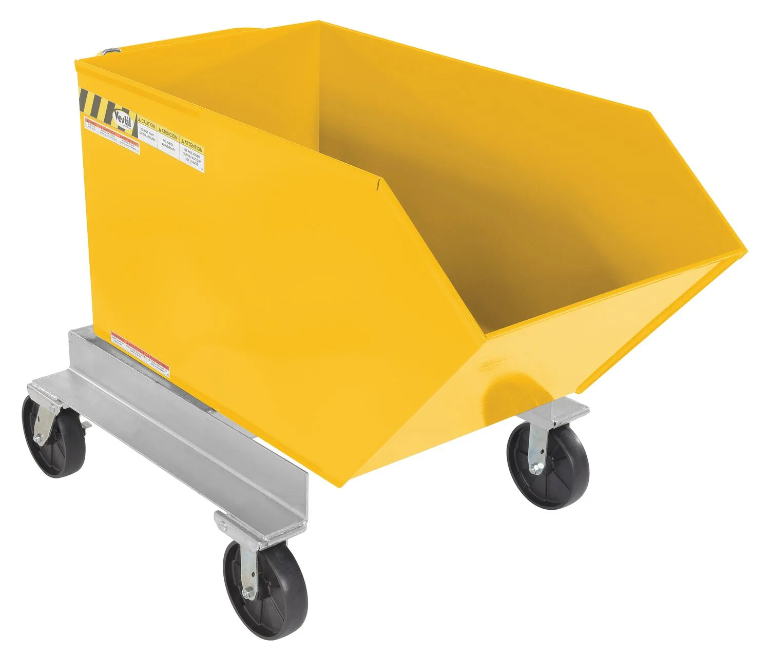 Vestil P-HOP-0.75-YL portable steel hopper