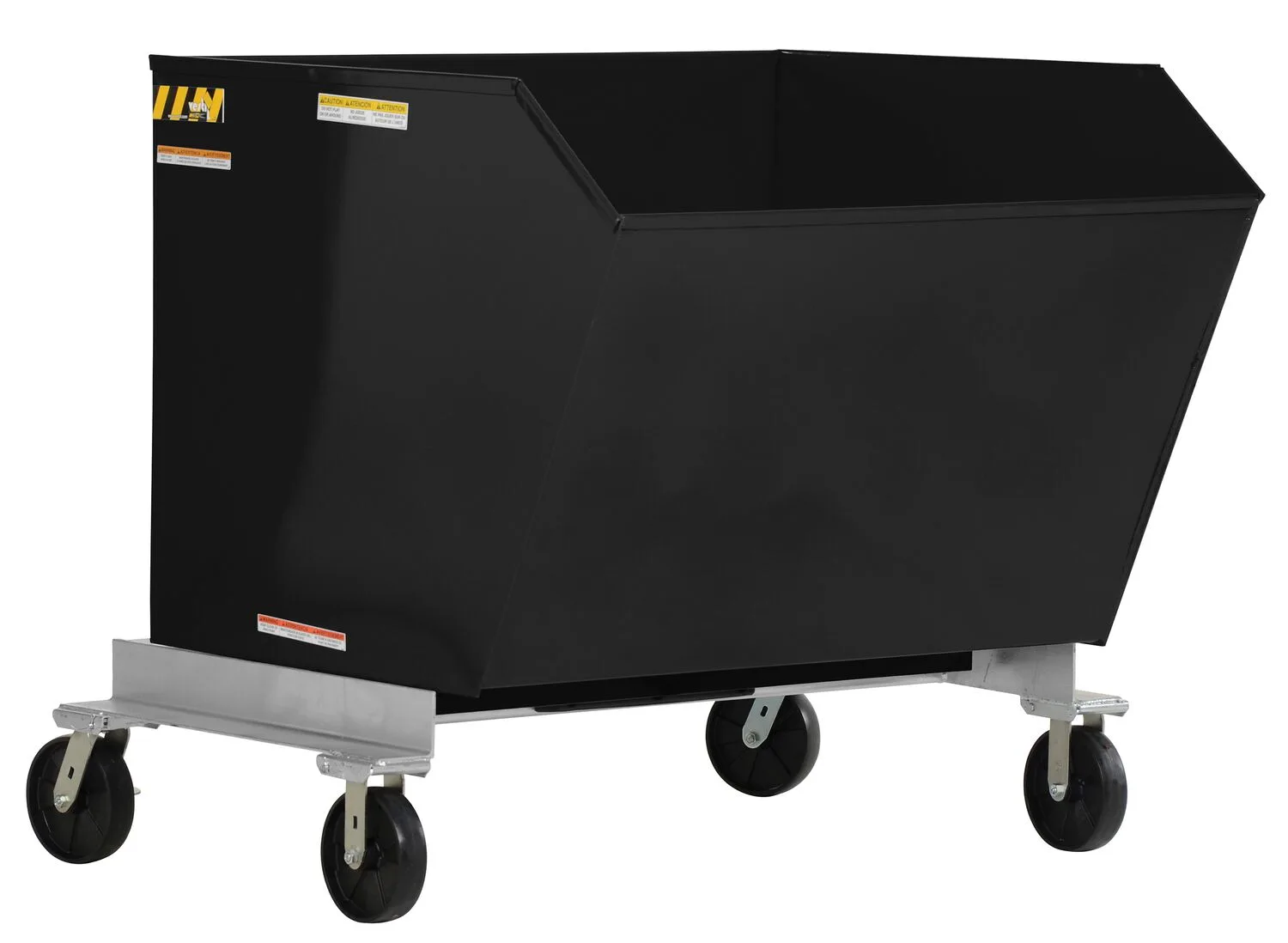 Vestil P-HOP-1.5-BK portable steel hopper