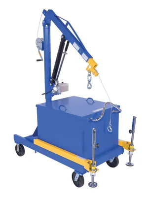 Vestil P-JIB-2 portable cantilever hoist shown from an alternate angle