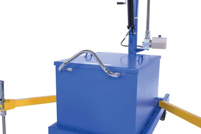 Vestil P-JIB-2 portable cantilever hoist shown from an alternate angle
