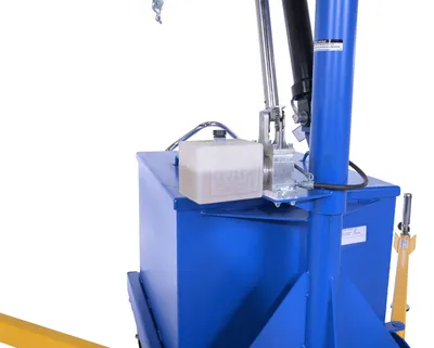 Vestil P-JIB-2 portable cantilever hoist shown from an alternate angle