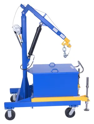 Vestil P-JIB-4 portable cantilever hoist shown from an alternate angle