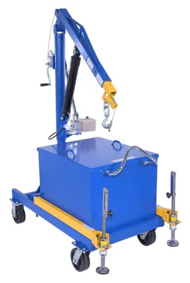 Vestil P-JIB-4 portable cantilever hoist shown from an alternate angle