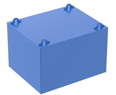 Vestil Steel Cantilever Hoist Ballast 33 In. x 27 In. x 24 In. 4000 Lb. Capacity Blue