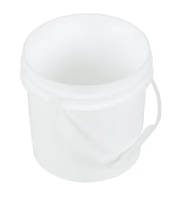 Vestil High Density Polyethylene Open Head Pail with Plastic Handle 180 Pack 7-1/2 In. x 7-1/2 In. x 7-1/2 In. 1 Gallon White